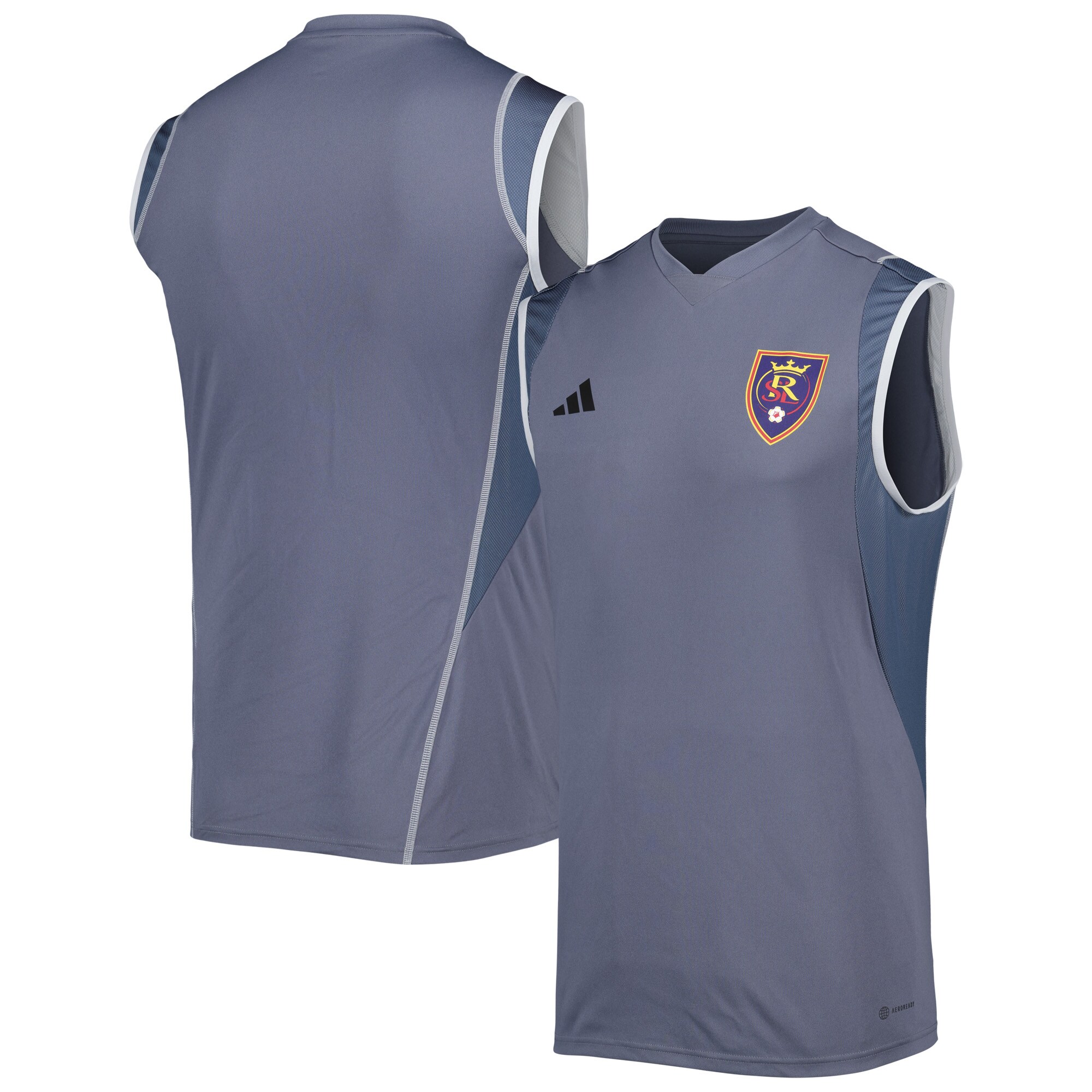 men8217s real salt lake adidas gray 2023 on-field sleeveless training jersey | LA Galaxy Jerseys and Fan Gear | MLS Apparel