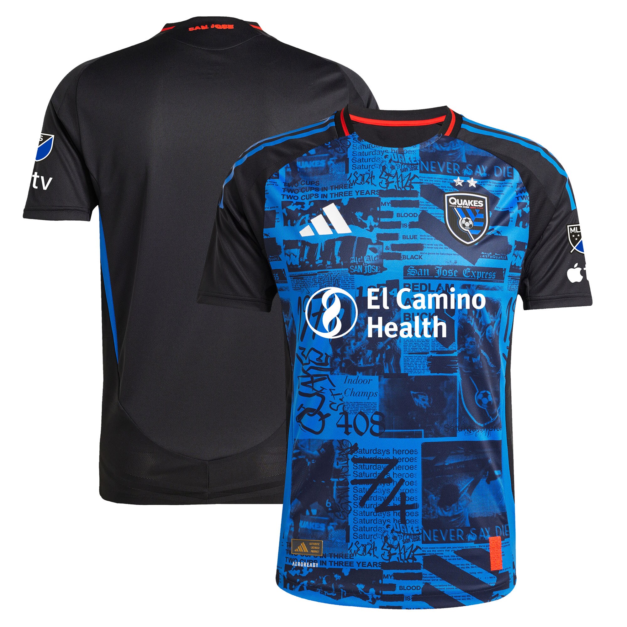 men8217s san jose earthquakes adidas black 2025 headliner authentic jersey | LA Galaxy Jerseys and Fan Gear | MLS Apparel