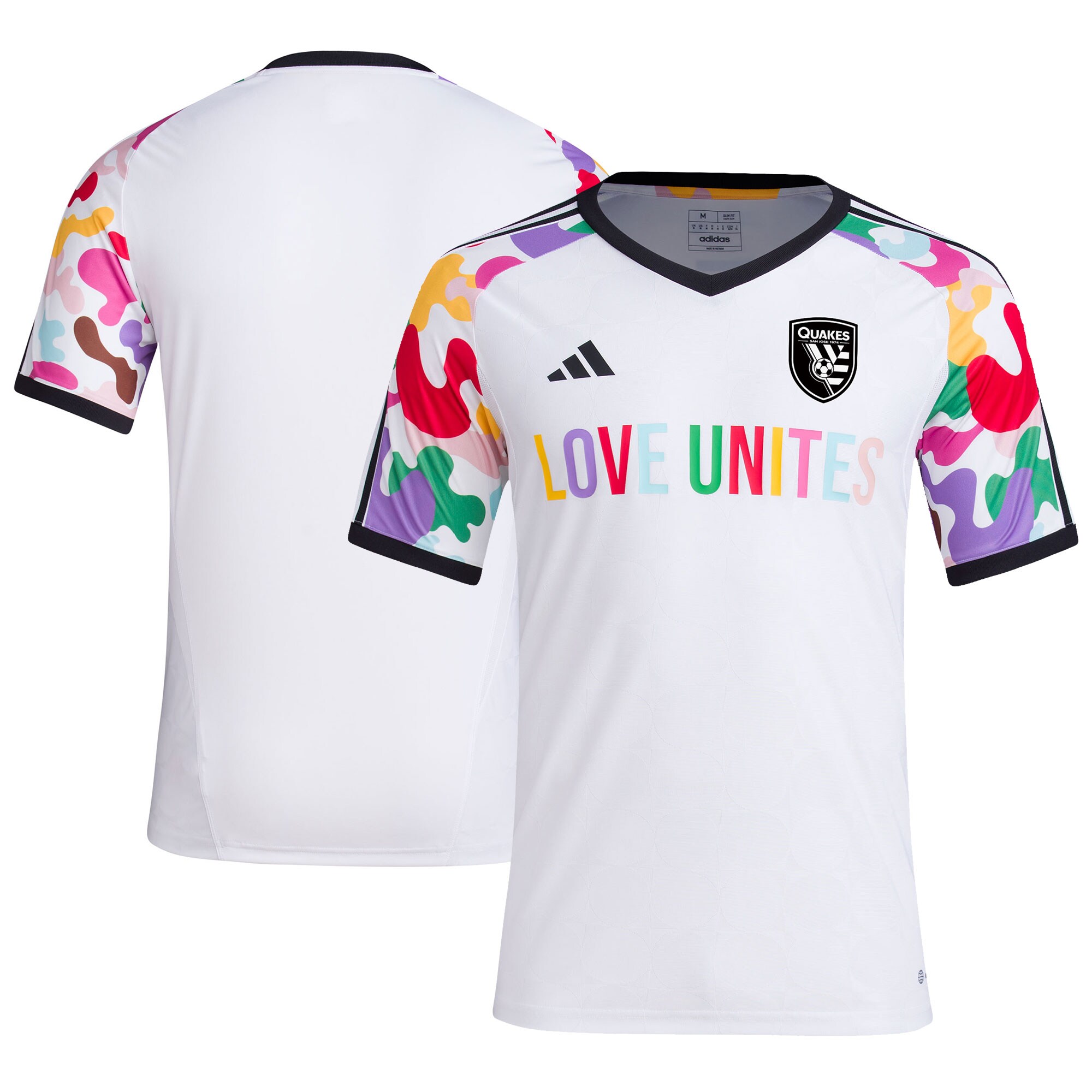 men8217s san jose earthquakes adidas white 2023 pride pre-match top | LA Galaxy Jerseys and Fan Gear | MLS Apparel