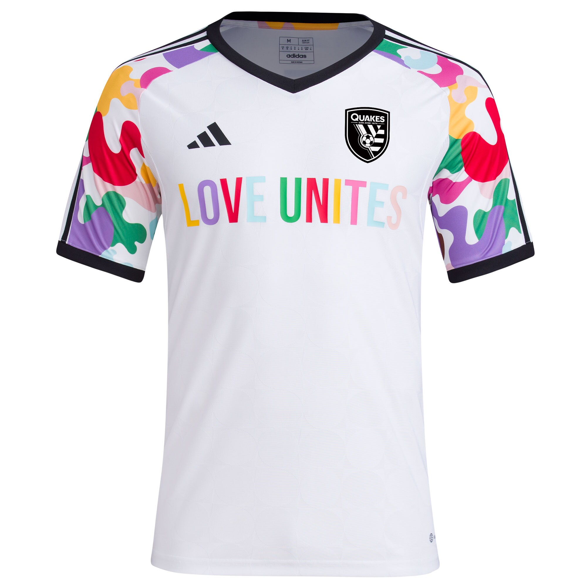 men8217s san jose earthquakes adidas white 2023 pride pre-match top | LA Galaxy Jerseys and Fan Gear | MLS Apparel