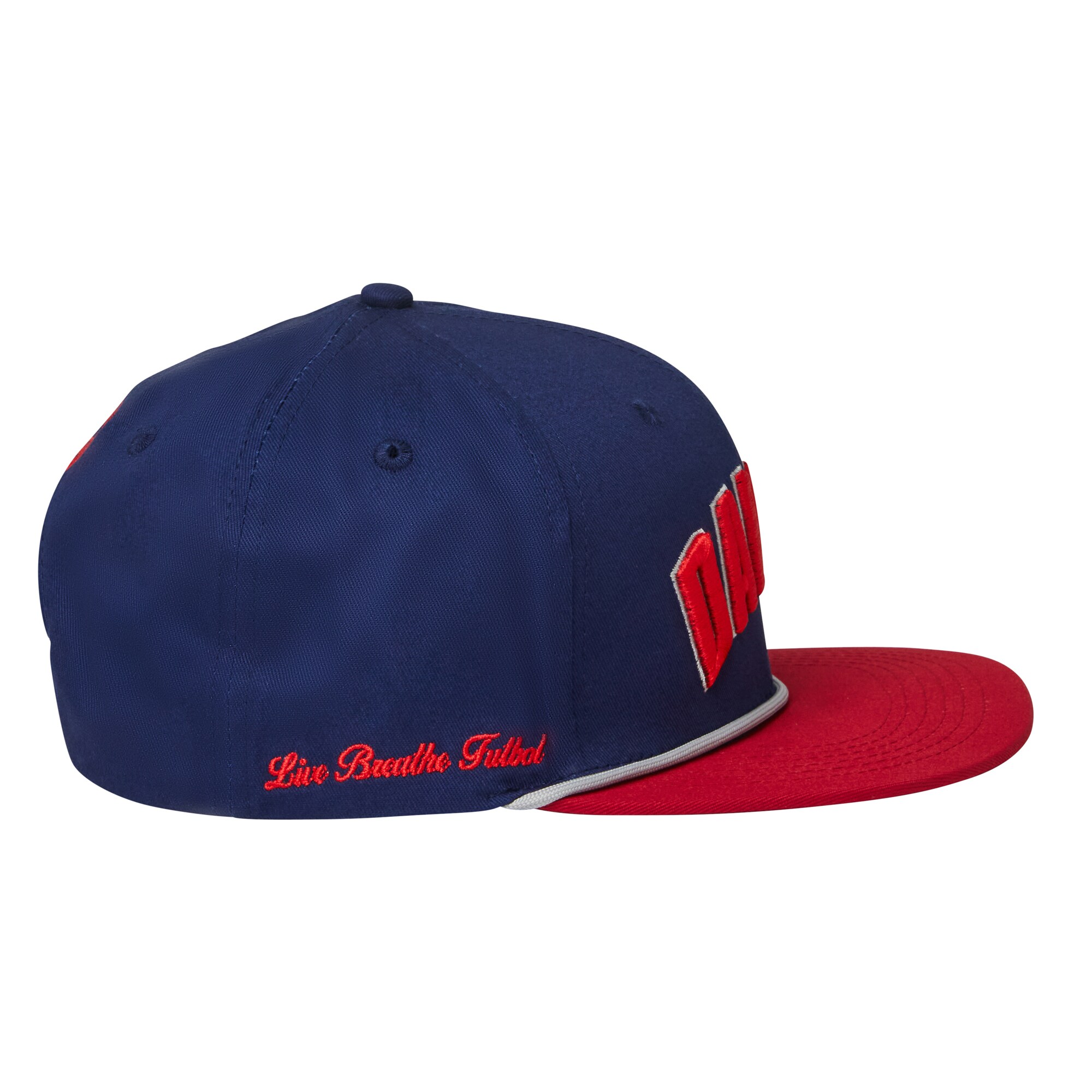 unisex fc dallas live breathe futbol navy snapback hat | LA Galaxy Jerseys and Fan Gear | MLS Apparel