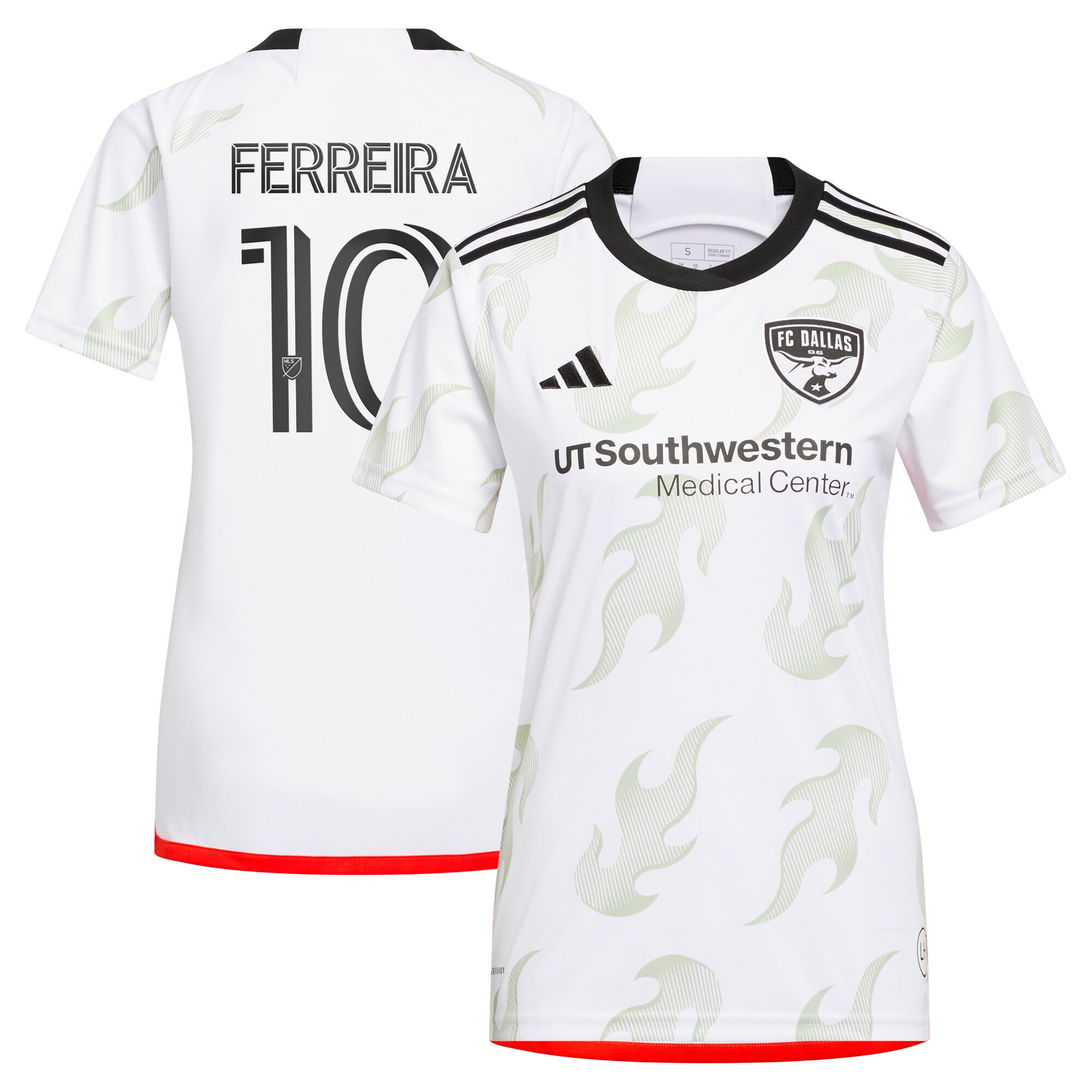 women8217s fc dallas jesus ferreira adidas white 2023 burn baby burn replica player jersey | LA Galaxy Jerseys and Fan Gear | MLS Apparel