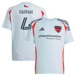 youth fc dallas marco farfan adidas light blue 2025 the inferno kit replica player jersey | LA Galaxy Jerseys and Fan Gear | MLS Apparel